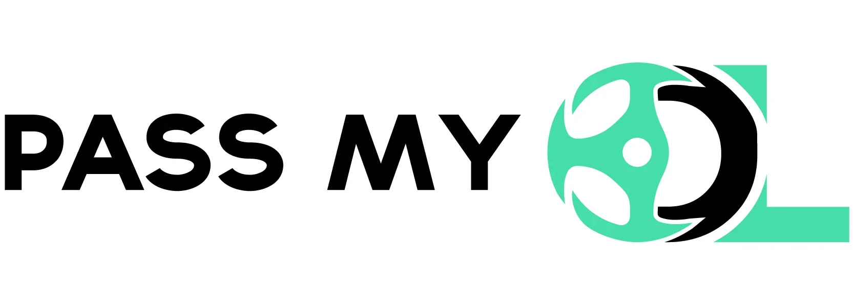 Pass My CDL logo featuring bold black “PASS MY” text and a green-and-black CDL-inspired circular icon.